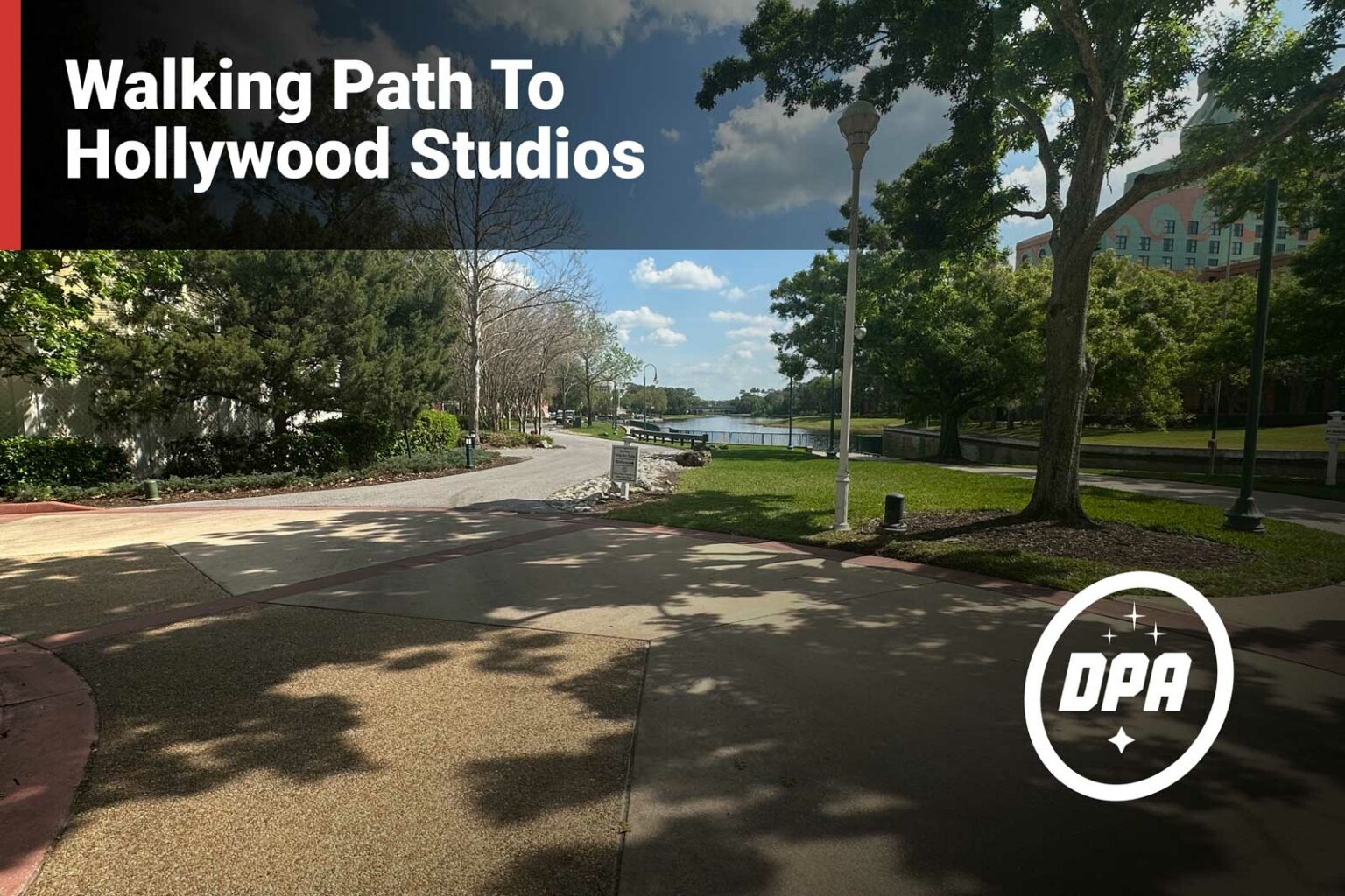 Walking path to Hollywood Studios