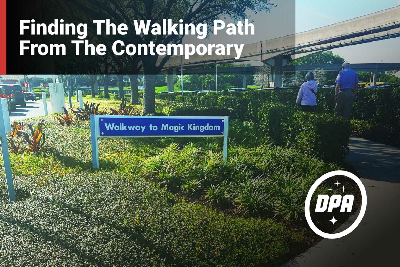 The walking path from the Contemporary